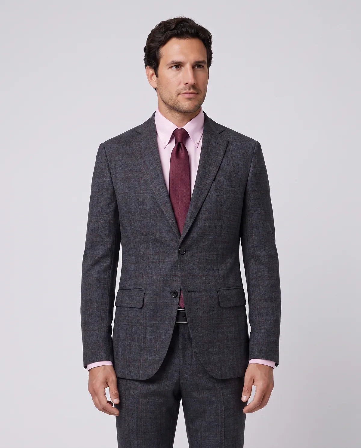 Vestido Classic Fit Austin Reed VE04252 - gris-4 - Modelo cuerpo completo