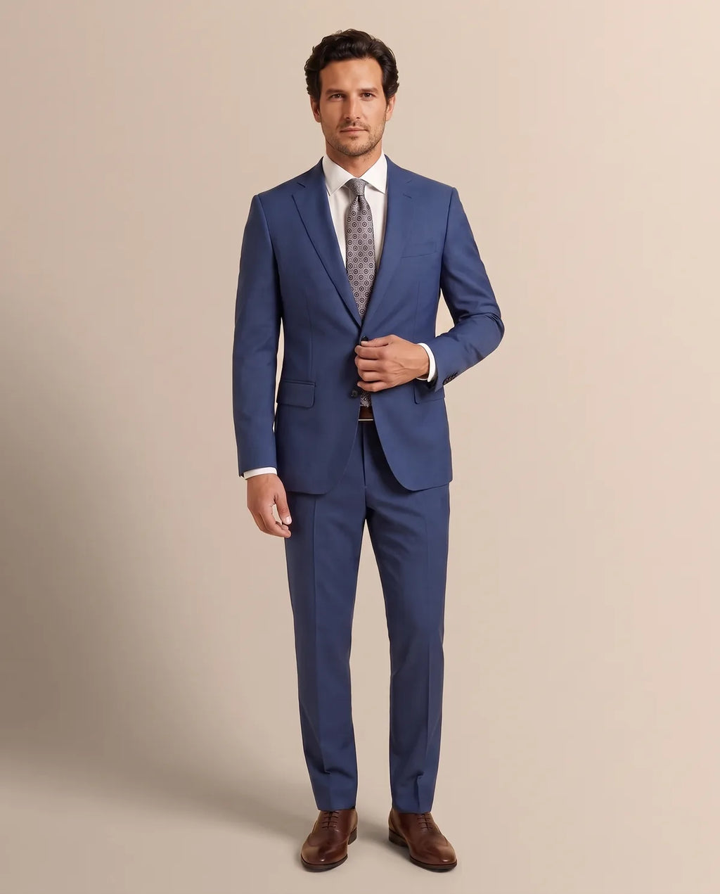 Vestido Classic Fit Azul Medio Brooks Brothers VE04253 - Azul Medio - Lifestyle editorial