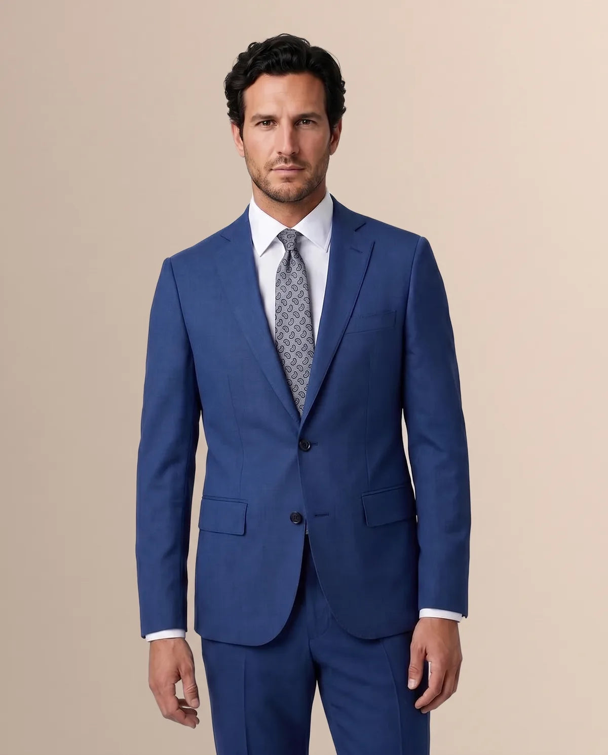 Vestido Classic Fit Azul Medio Brooks Brothers VE04253 - Azul Medio - Modelo plano americano lookbook
