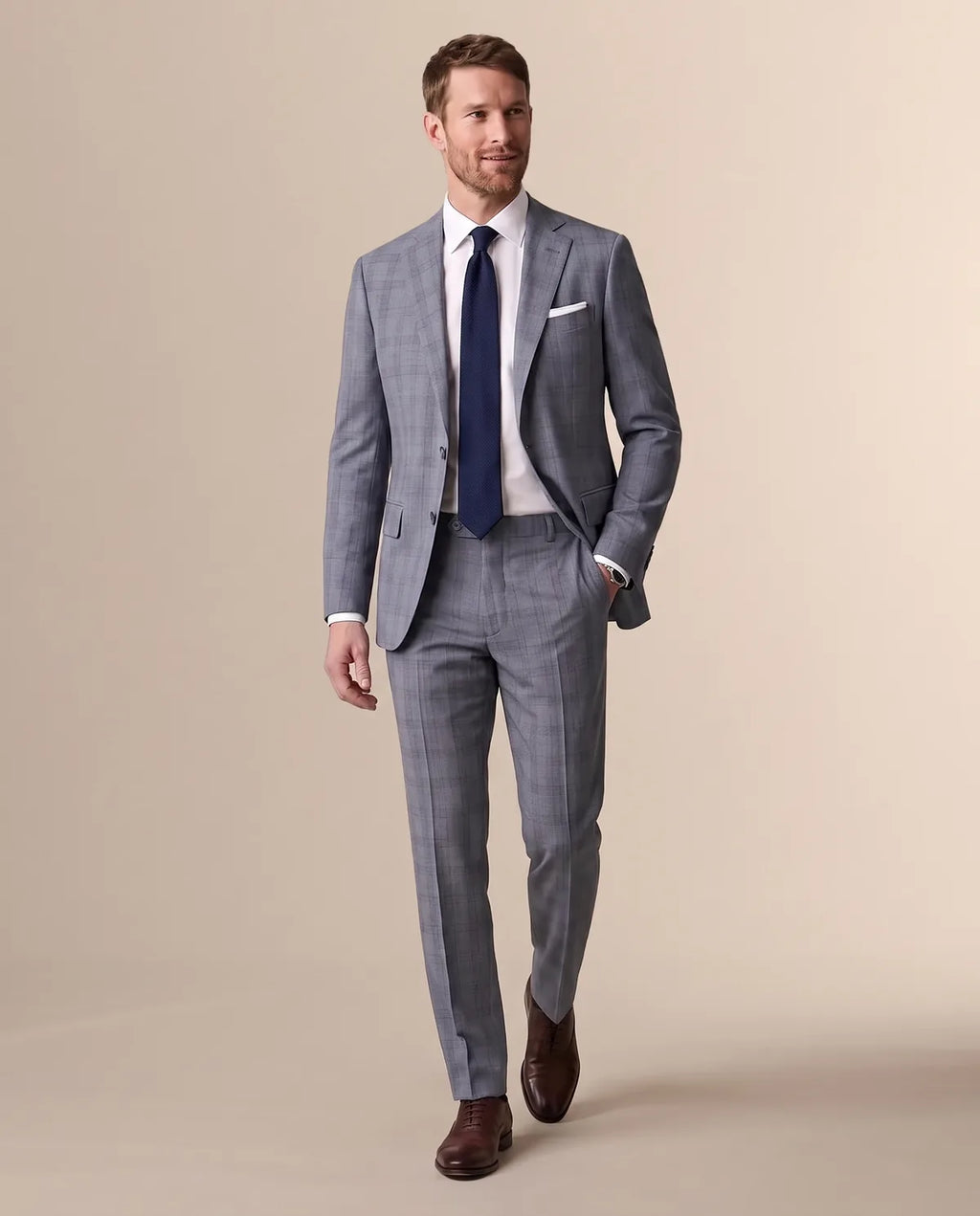 Vestido Classic Fit Gris Medio Brooks Brothers VE04254 - Gris Medio - Lifestyle editorial
