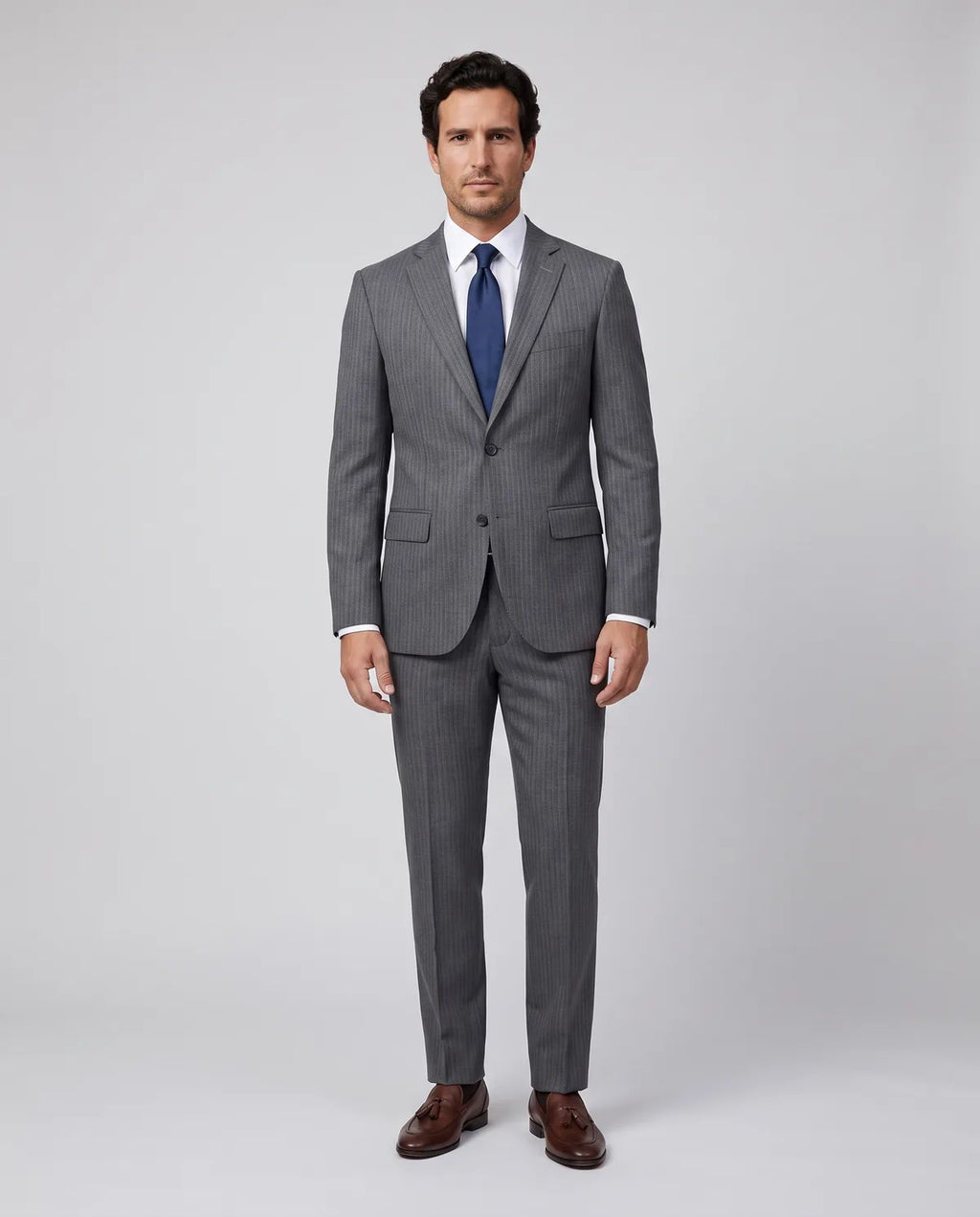Vestido Classic Fit Gris Oscuro Austin Reed VE04257 - Gris Oscuro - Modelo cuerpo completo
