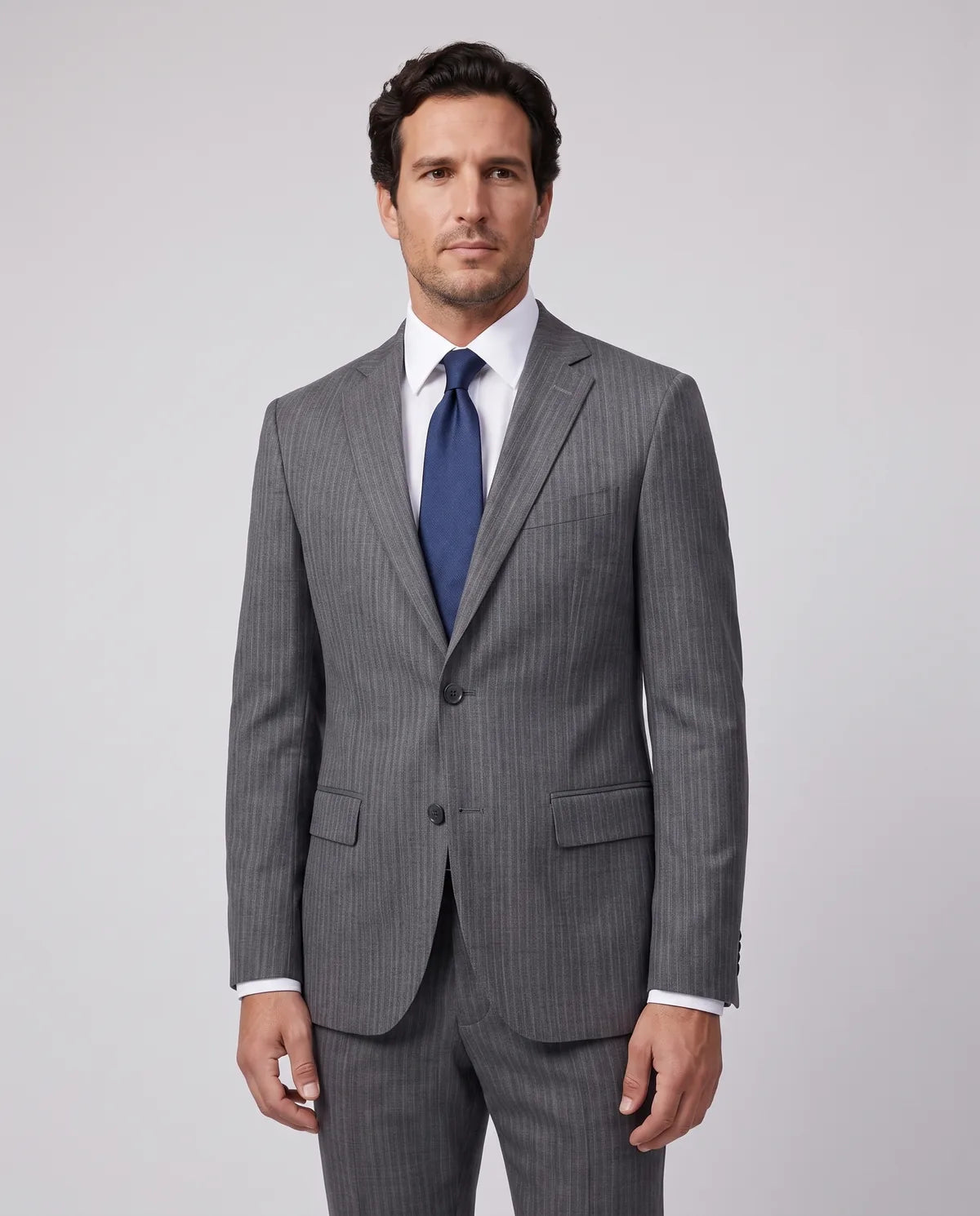 Vestido Classic Fit Gris Oscuro Austin Reed VE04257 - (único) - Modelo cuerpo completo