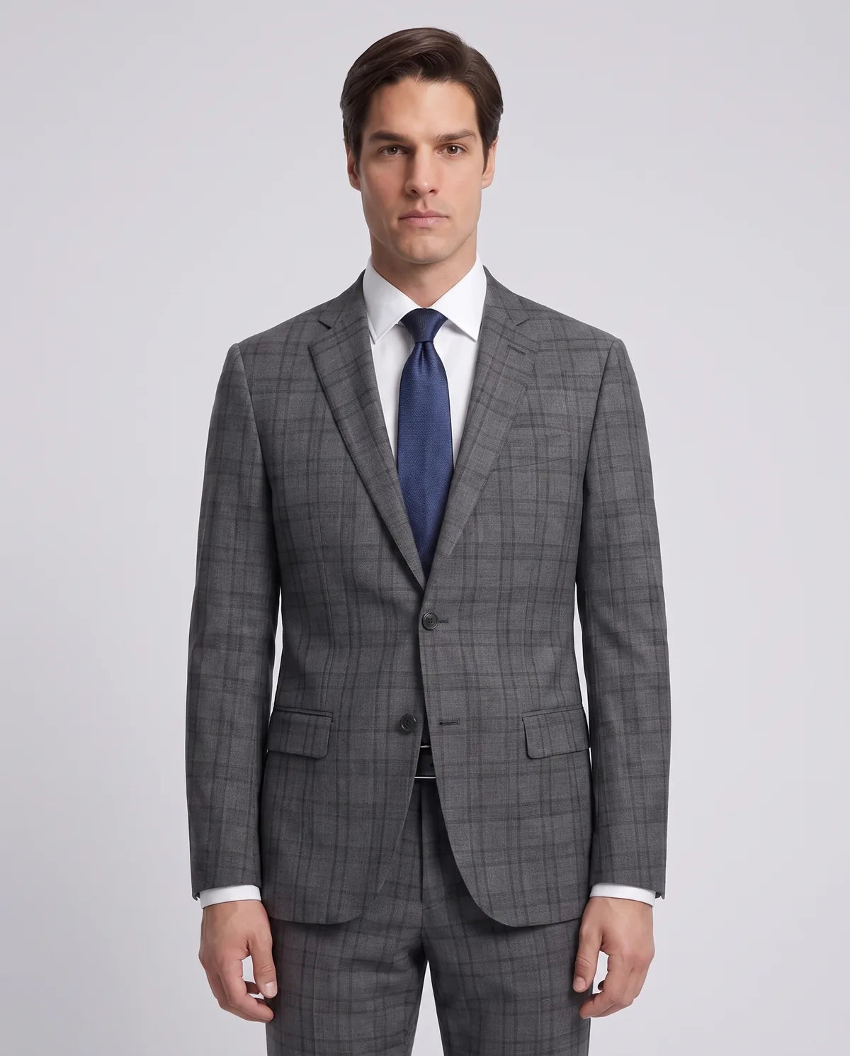 Vestido Classic Fit Austin Reed VE04260 - gris-4 - Modelo cuerpo completo