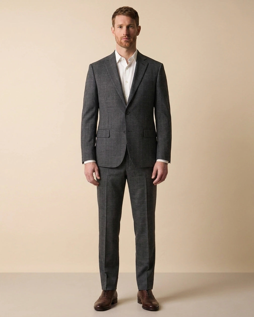 Vestido Classic Fit Brooks Brothers VE04279 - gris-4 - Modelo cuerpo completo