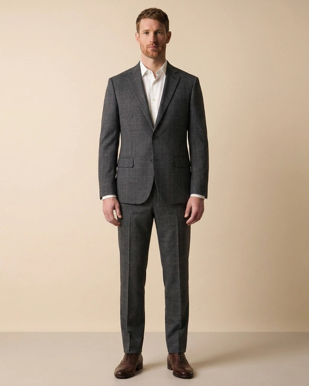 Vestido Classic Fit Brooks Brothers VE04279 - gris-4 - Modelo cuerpo completo