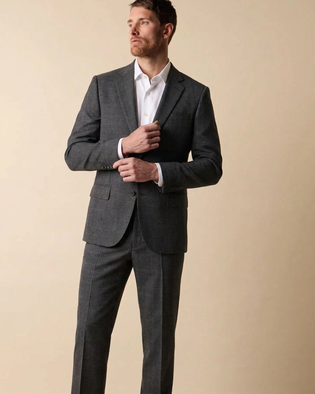 Vestido Classic Fit Brooks Brothers VE04279 - gris-4 - Modelo frente medio