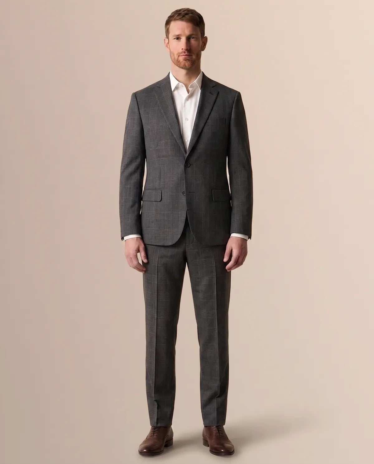Vestido Classic Fit Brooks Brothers VE04279 - gris-4 - Modelo cuerpo completo