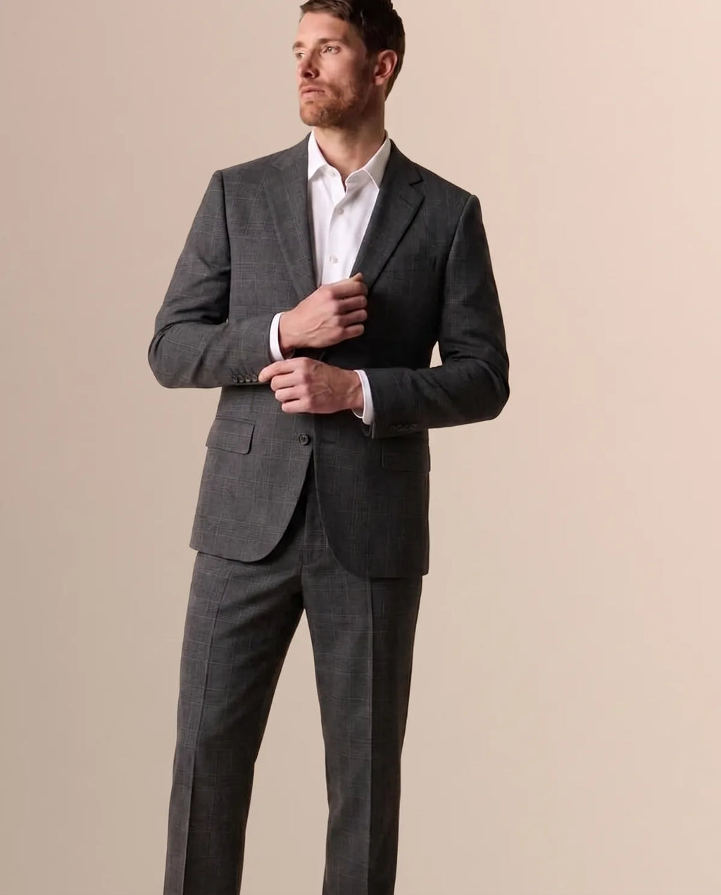Vestido Classic Fit Brooks Brothers VE04279 - gris-4 - Modelo frente medio