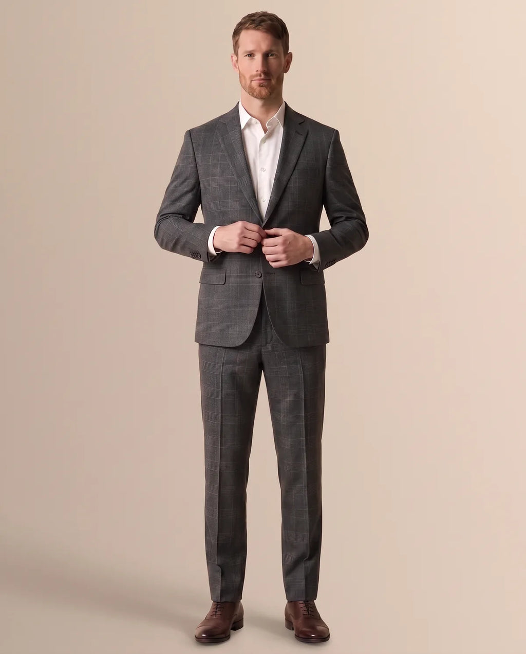 Vestido Classic Fit Azul Oscuro Lana 100% Brooks Brothers VE04279 - gris-4 - Lifestyle editorial