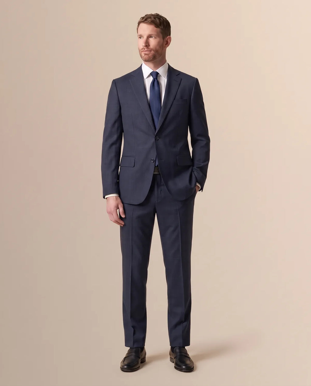 Vestido Classic Fit Azul Oscuro Lana 100% Brooks Brothers VE04280 - (único) - Lifestyle editorial