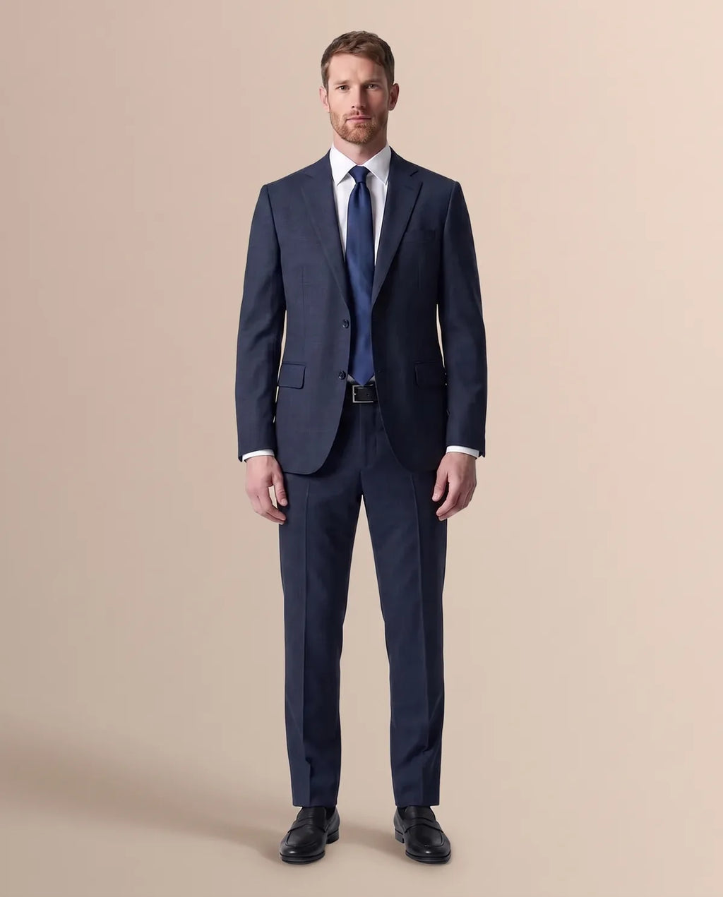 Vestido Classic Fit Azul Oscuro Lana 100% Brooks Brothers VE04280 - (único) - Modelo cuerpo completo