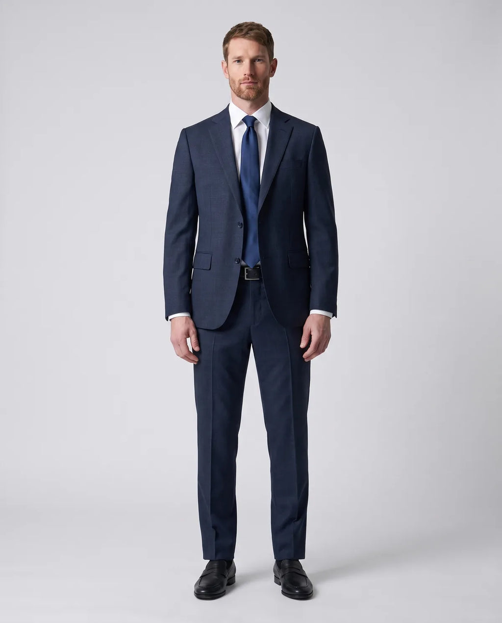Vestido Classic Fit Azul Oscuro Lana 100% Brooks Brothers VE04280 - (único) - Modelo cuerpo completo