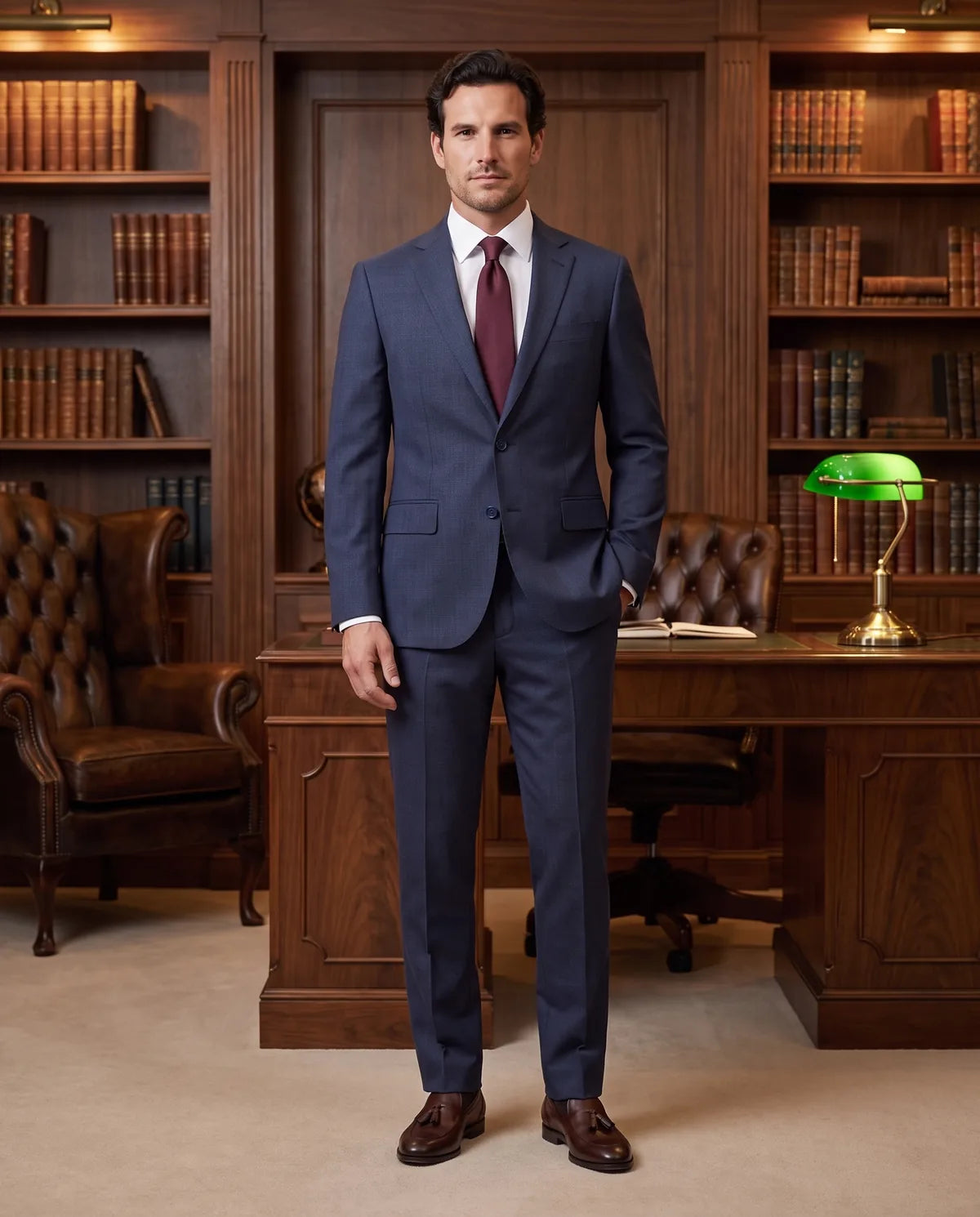 Vestido Classic Fit Azul Oscuro Brooks Brothers VE04281 - Azul Oscuro - Lifestyle luxury Imagen principal del producto