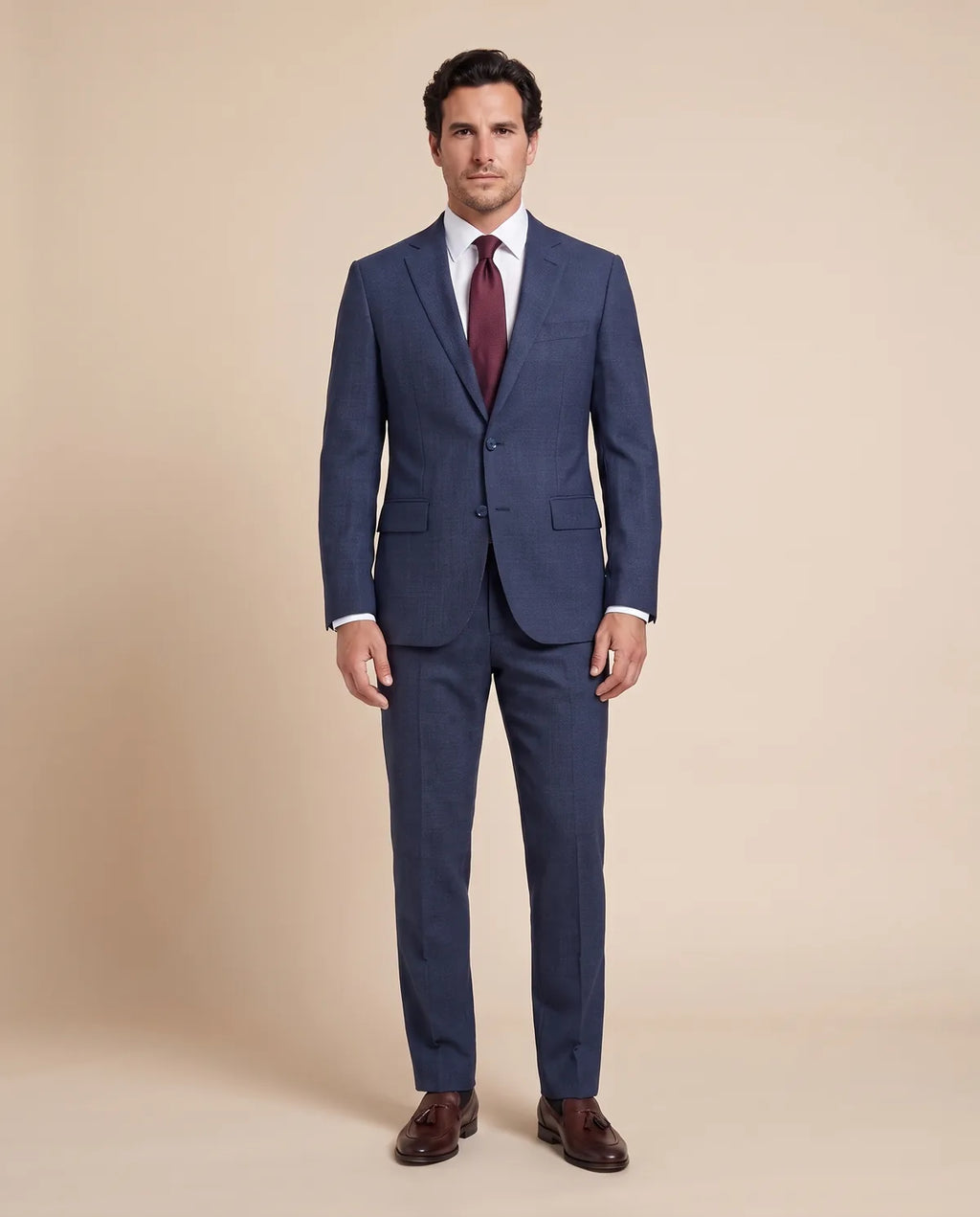 Vestido Classic Fit Azul Oscuro Brooks Brothers VE04281 - Azul Oscuro - Modelo cuerpo completo