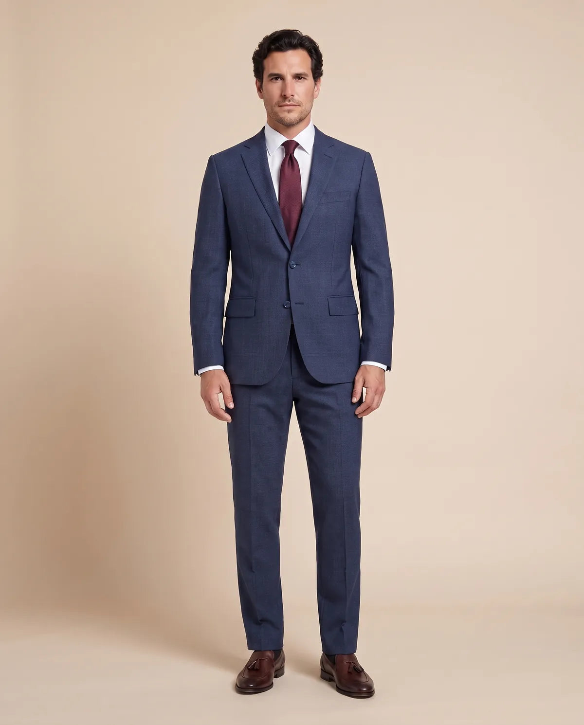 Vestido Classic Fit Azul Oscuro Brooks Brothers VE04281 - Azul Oscuro - Modelo cuerpo completo