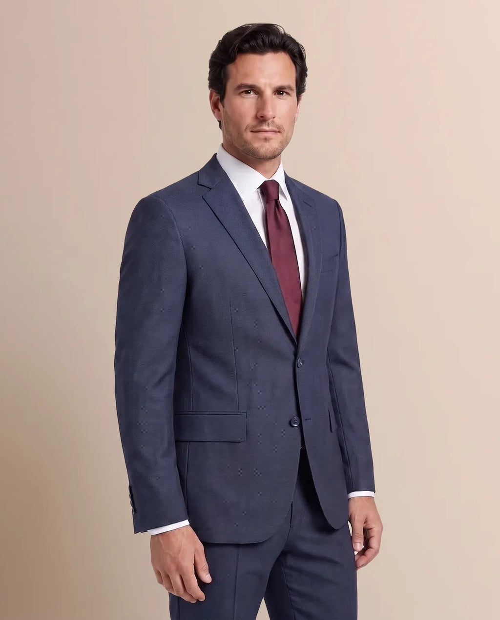 Vestido Classic Fit Azul Oscuro Brooks Brothers VE04281 - Azul Oscuro - Modelo cuerpo completo
