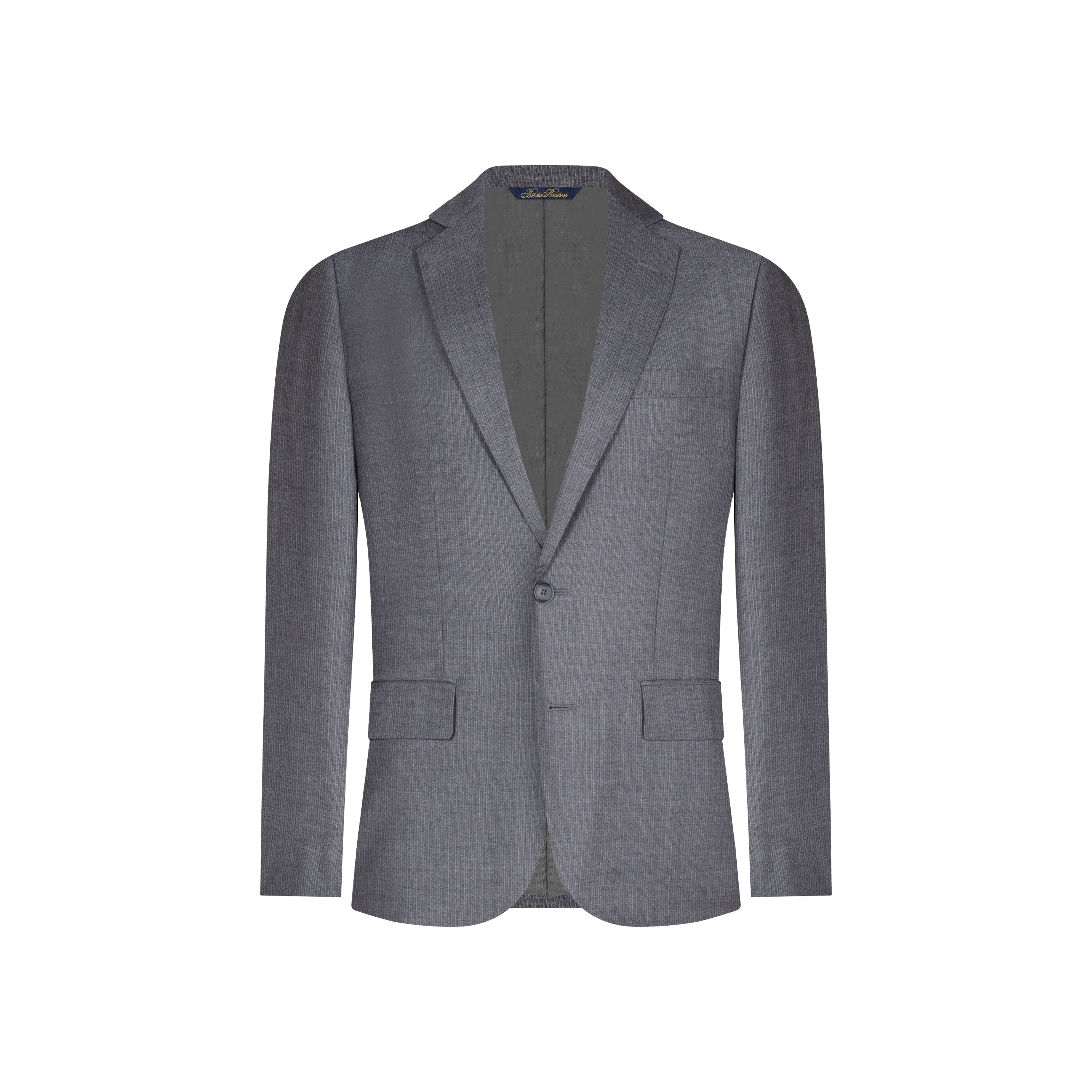Vestido Color Gris 100% Lana Tejido Twill Hilos Super 120'S Classic Fit VES004282
