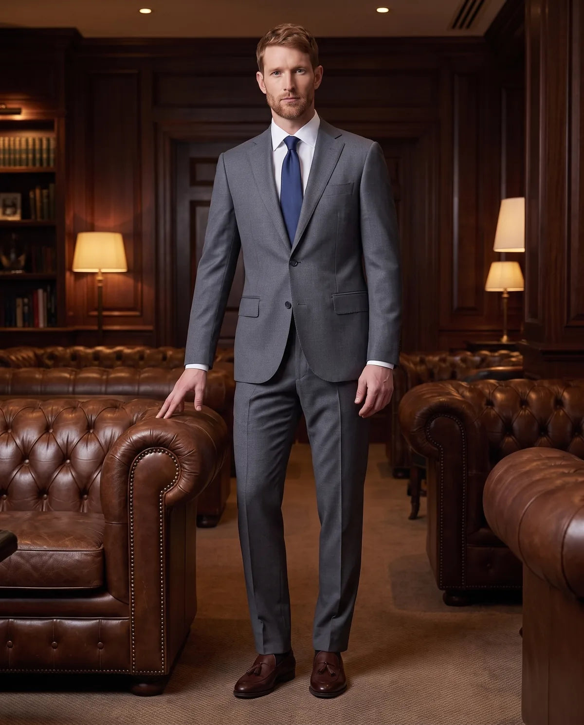 Vestido Classic Fit Brooks Brothers VE04283 - Gris Claro - Lifestyle luxury Imagen principal del producto