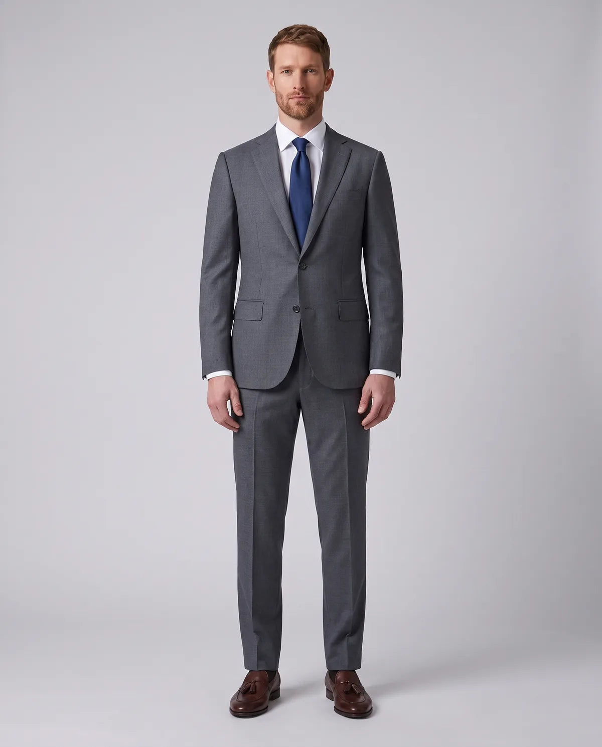 Vestido Classic Fit Brooks Brothers VE04283 - Gris Claro - Modelo cuerpo completo