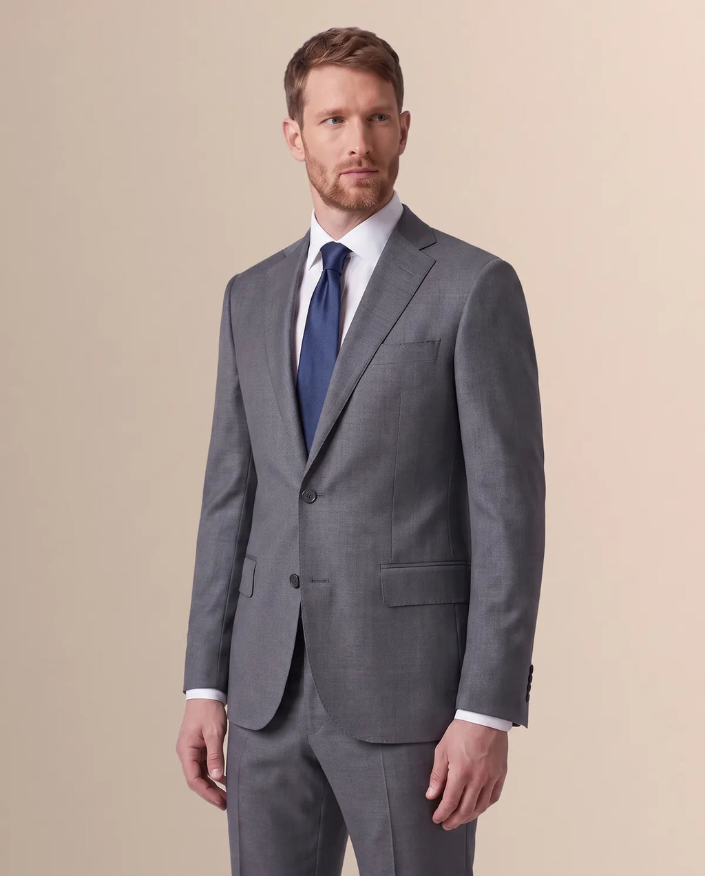 Vestido Classic Fit Brooks Brothers VE04283 - Gris Claro - Modelo cuerpo completo