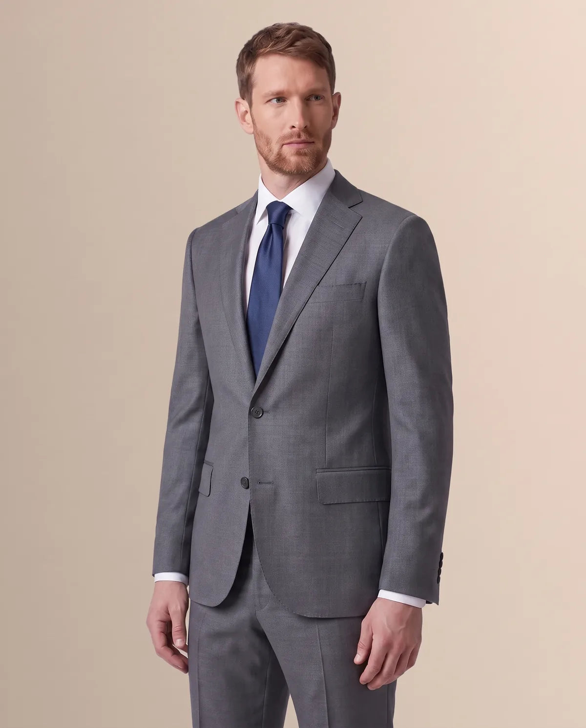 Vestido Classic Fit Brooks Brothers VE04283 - Gris Claro - Modelo cuerpo completo
