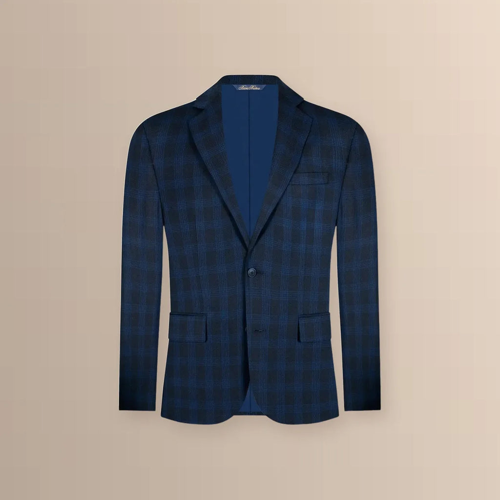 Vestido Classic Fit Azul Oscuro Lana 100% Brooks Brothers VE04284 - Ghost mannequin frente blazer