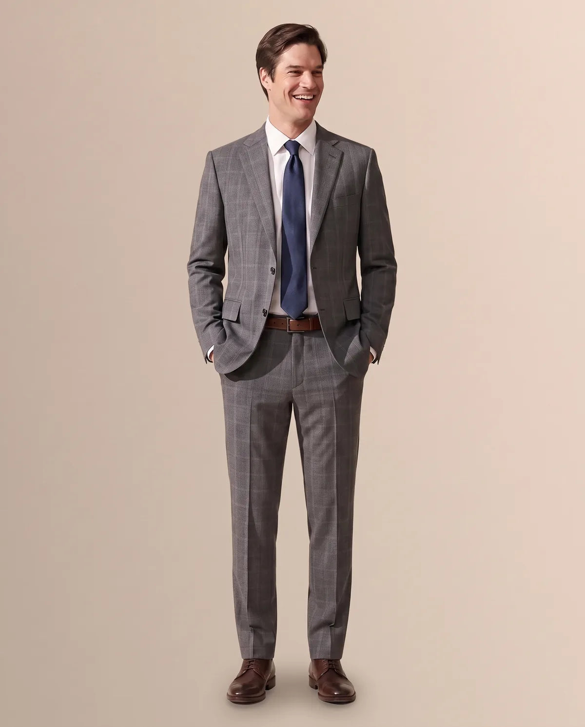 Vestido Classic Fit Gris Claro Lana 100% Brooks Brothers VE04286 - (único) - Lifestyle editorial Imagen principal del producto