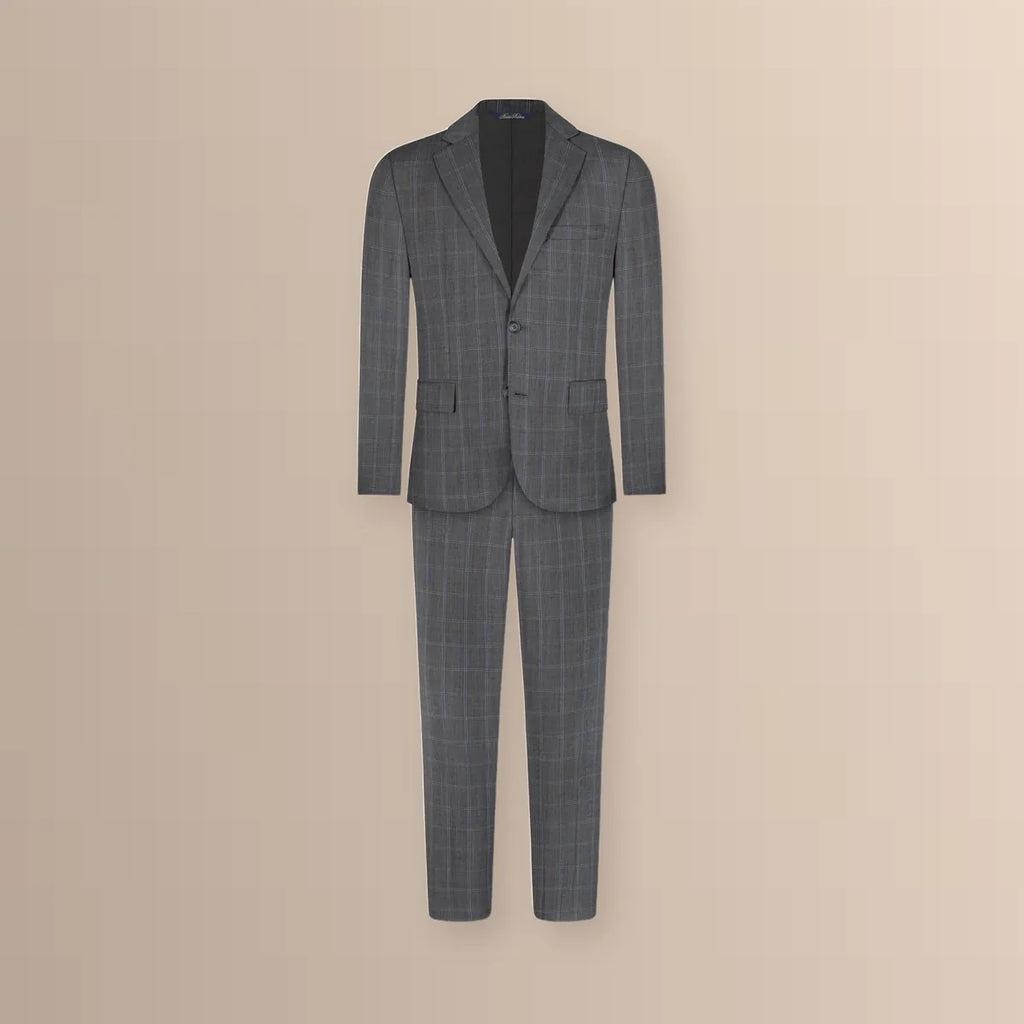 Vestido Classic Fit Gris Claro Lana 100% Brooks Brothers VE04286 - Ghost mannequin cuerpo completo