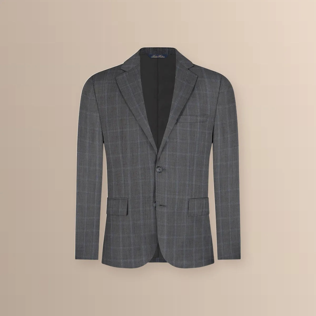 Vestido Classic Fit Gris Claro Lana 100% Brooks Brothers VE04286 - Ghost mannequin frente blazer