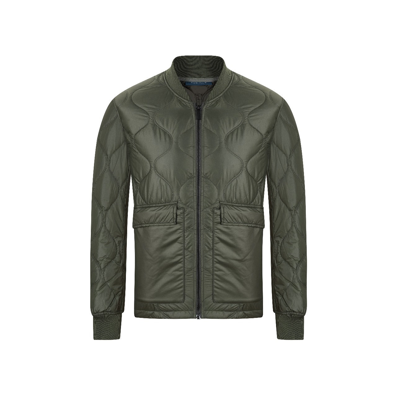 Chaqueta Quilted Perry Ellis CH00121 - Verde Oscuro - Frente ghost mannequin