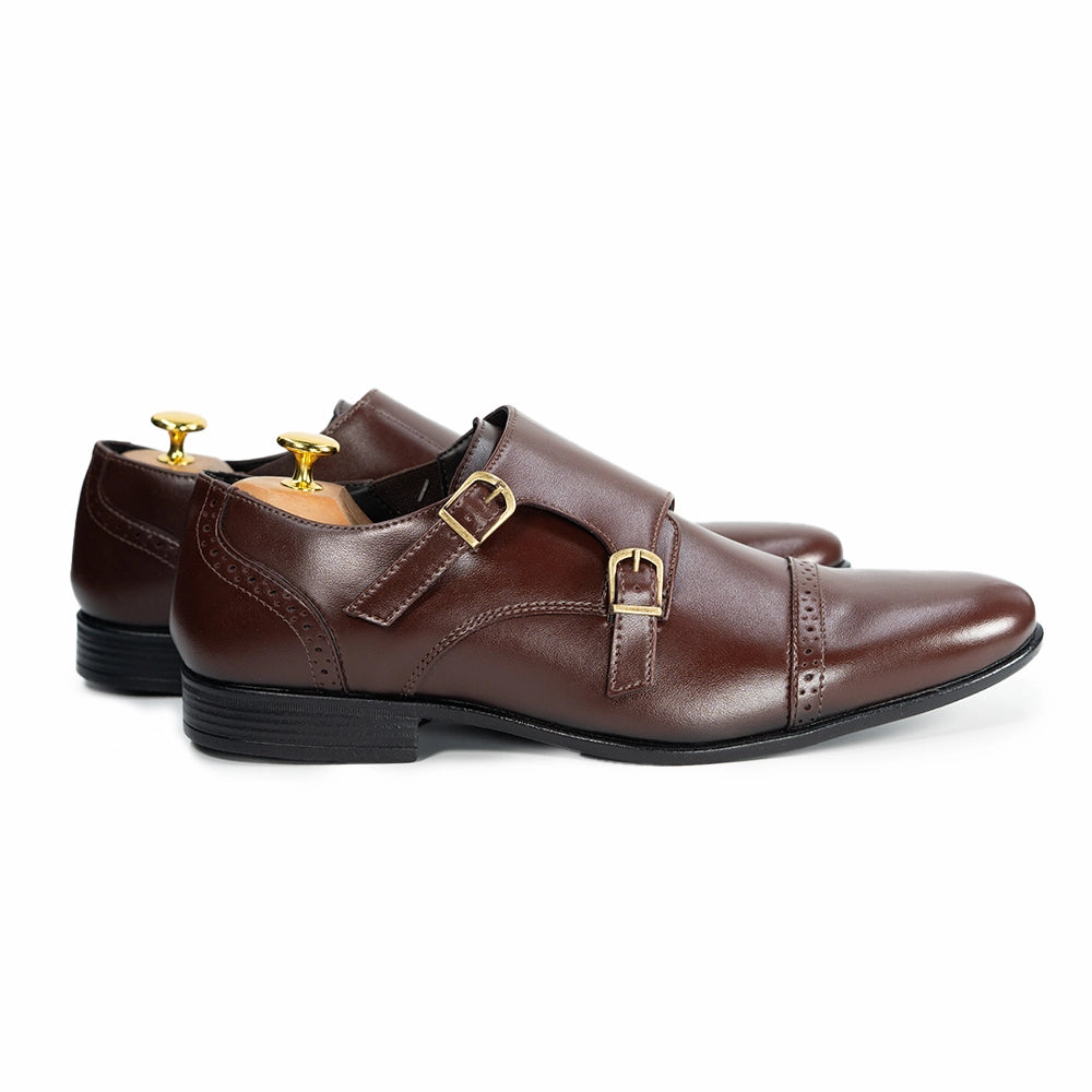 Zapato Formal Monk Strap Perry Ellis ZA00107PE - Marron - Swatch