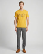 T-Shirt Perry Ellis TS00020 - Amarillo - Modelo cuerpo completo
