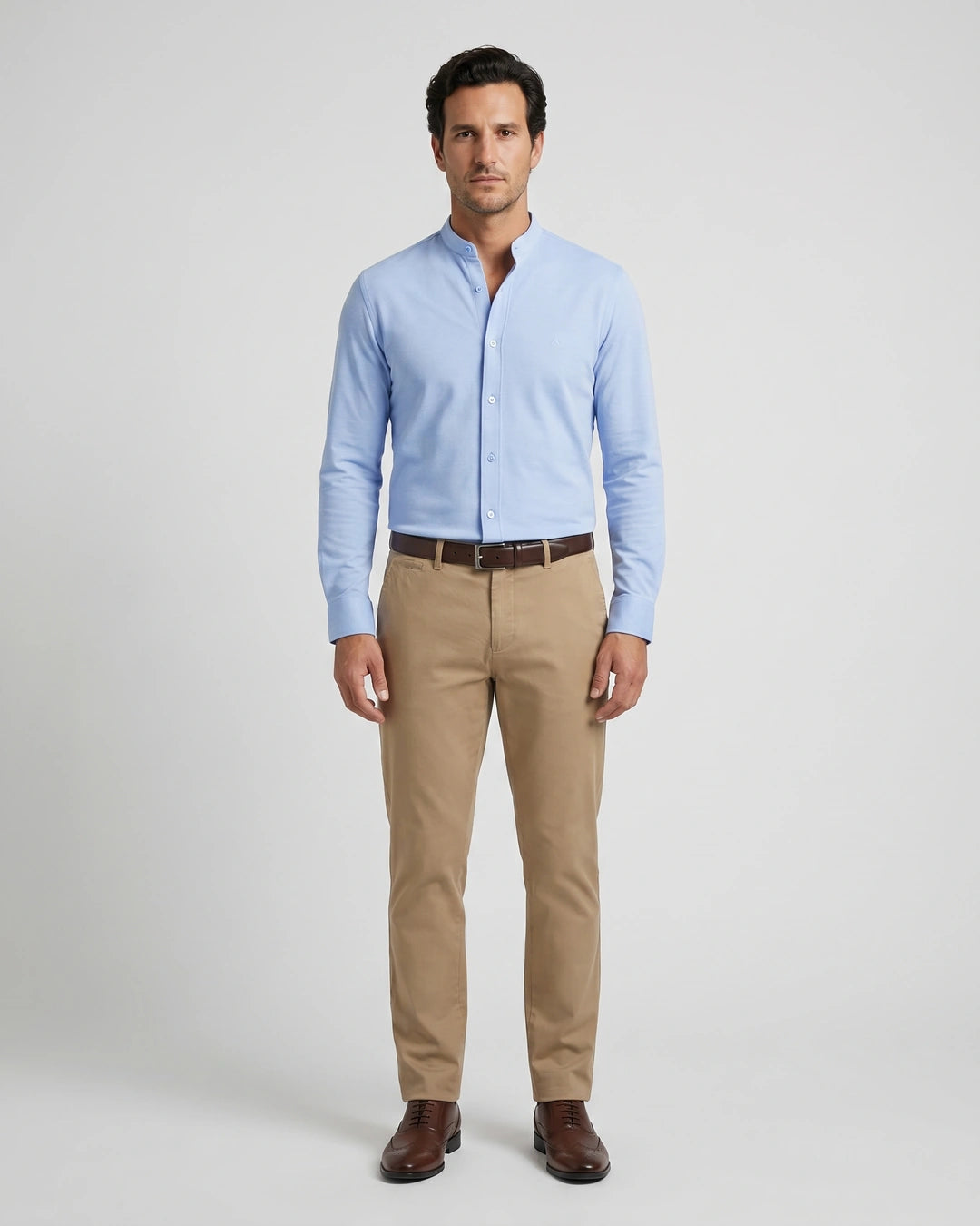 Camisa Sport Austin Reed CS00926 - Azul Claro - Modelo cuerpo completo