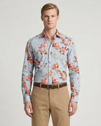 Camisa Sport Classic Fit Perry Ellis CS00893 - Azul Claro - Modelo plano americano lookbook