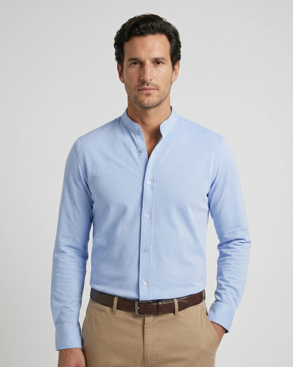 Camisa Sport Austin Reed CS00926 - Azul Claro - Modelo plano americano lookbook