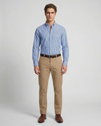 Camisa Sport Guy Laroche CS00815 - Azul Medio - Modelo cuerpo completo