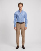 Camisa Sport Perry Ellis CS00883 - Azul Medio - Modelo cuerpo completo