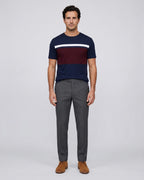 T-Shirt Perry Ellis TS00015 - Azul Oscuro - Modelo cuerpo completo
