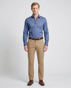 Camisa Sport Classic Fit Perry Ellis CS00850 - Azul Oscuro - Modelo cuerpo completo
