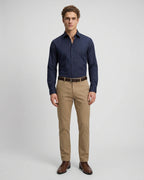Camisa Sport Spread Collar Perry Ellis CS00699B - Azul Oscuro - Modelo cuerpo completo
