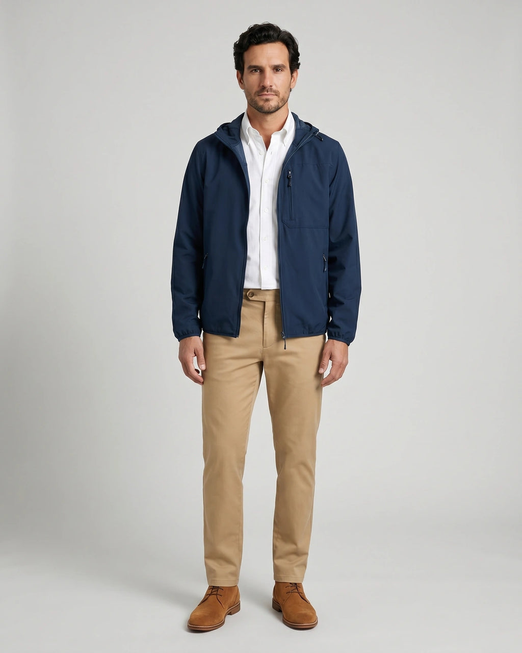 Chaqueta Performance Brooks Brothers CH00140 - Azul Oscuro - Modelo cuerpo completo