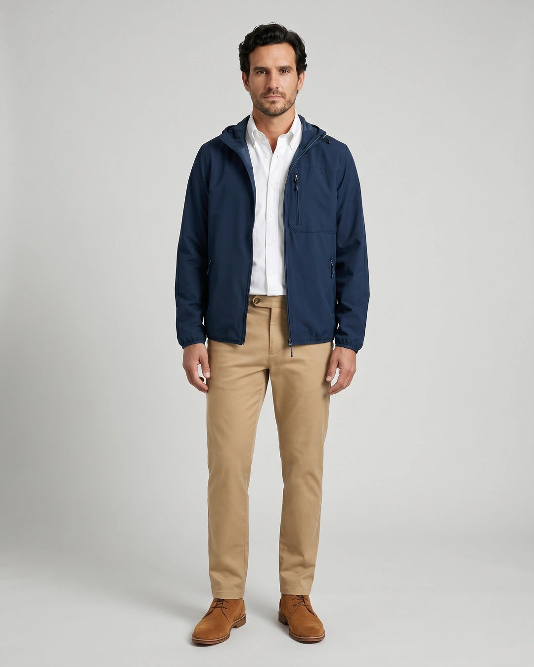 Chaqueta Performance Brooks Brothers CH00140 - Azul Oscuro - Modelo cuerpo completo