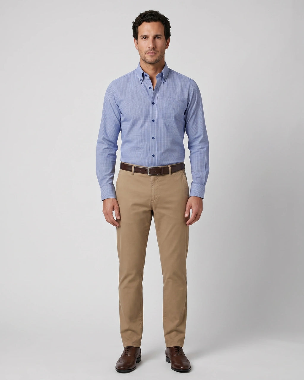 Camisa Sport Guy Laroche CS00681G - Azul Oscuro - Modelo cuerpo completo