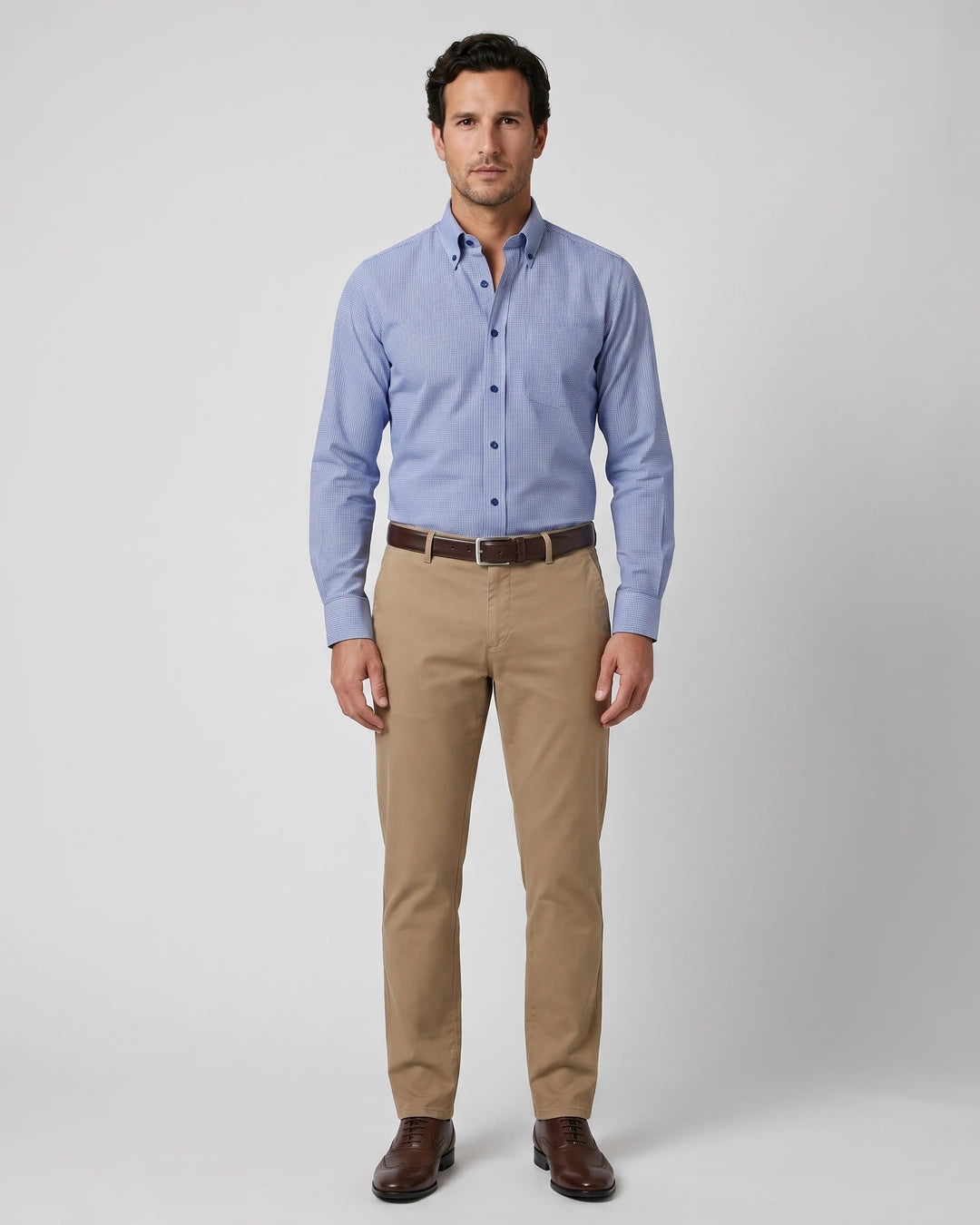 Camisa Sport Guy Laroche CS00681G - Azul Oscuro - Modelo cuerpo completo