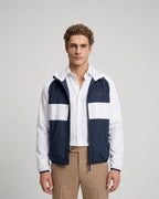 Chaqueta Rompevientos Perry Ellis Blanco CH00117 - Azul Oscuro - Modelo plano americano lookbook