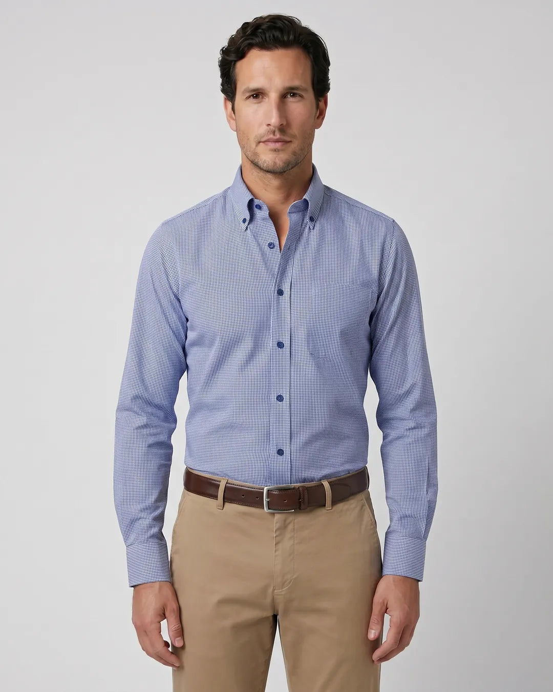 Camisa Sport Guy Laroche CS00681G - Azul Oscuro - Modelo plano americano lookbook