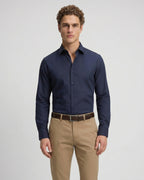 Camisa Sport Spread Collar Perry Ellis CS00699B - Azul Oscuro - Modelo plano americano lookbook