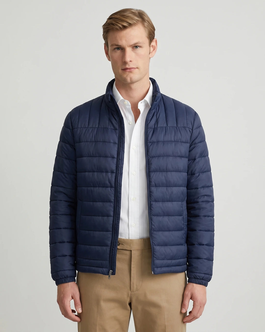 Chaqueta Perry Ellis CH00074P - Azul Oscuro - Modelo plano americano lookbook