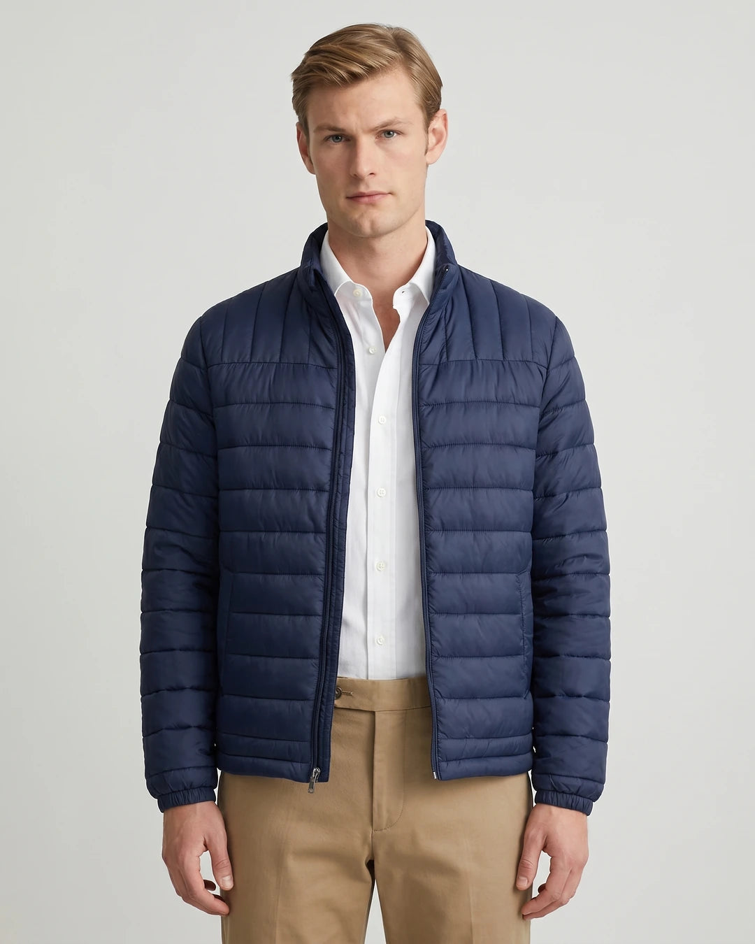Chaqueta Perry Ellis CH00074P - Azul Oscuro - Modelo plano americano lookbook