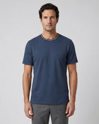 T-Shirt Perry Ellis TS00012 - Azul Oscuro - Modelo plano americano lookbook